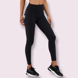 ❌SOLD❌ FABLETICS / Black yoga pants + side phone pocket + zippers / XS